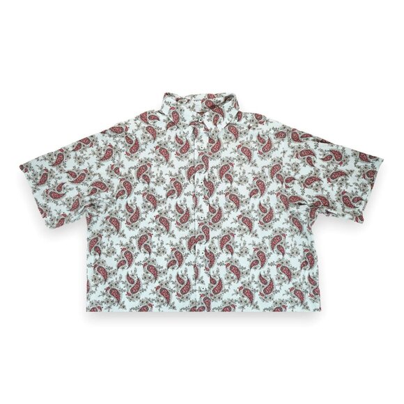 Cremieux Premium Denim Mens LT Long Sleeve Button Down Shirt Paisley Print - Picture 3 of 5